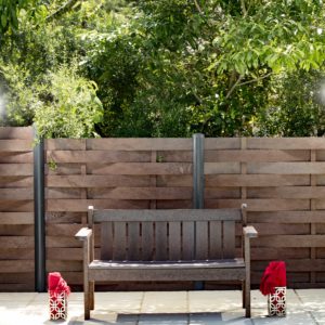 recycled plastic two-seater bench