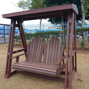 Recycled Plastic Furniture - Swing bench 1.3m - 2 seater with roof